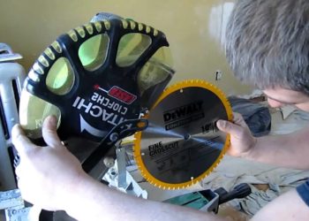 How do you remove the blade from a ridgid chop saw?