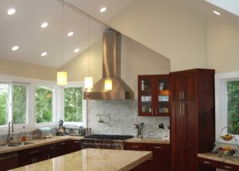 Can you put recessed lights in a vaulted ceiling?