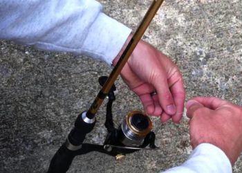 how to put a leader on a fishing line