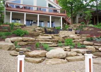 hillside rock landscaping