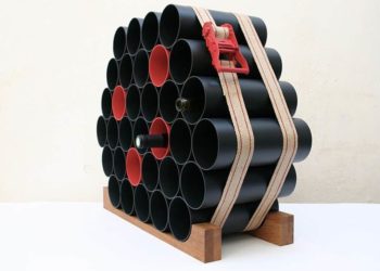 How do you make a PVC wine rack?