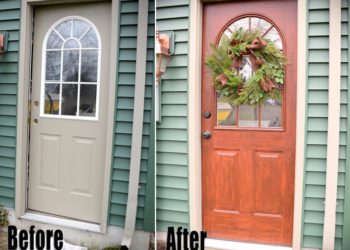 how to paint a door to look like wood