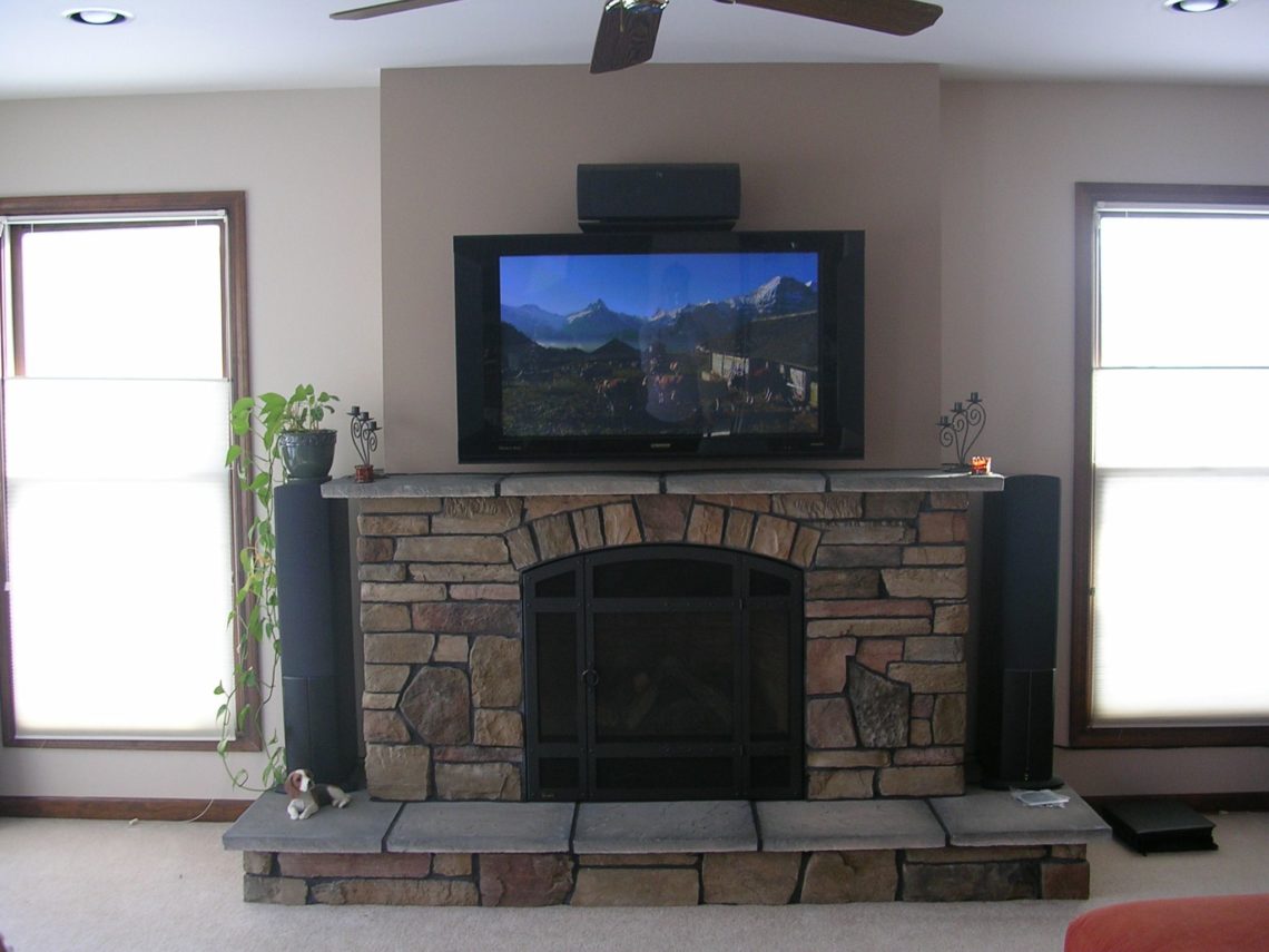 How do you mount a TV over a gas fireplace?