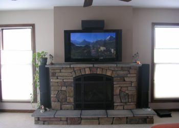 tv over gas fireplace insert