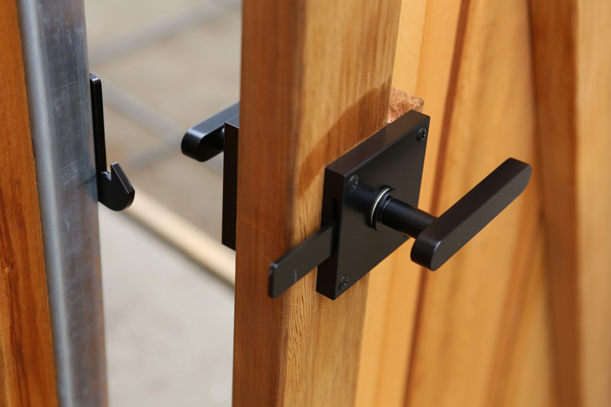 How do you open a gate latch from both sides?