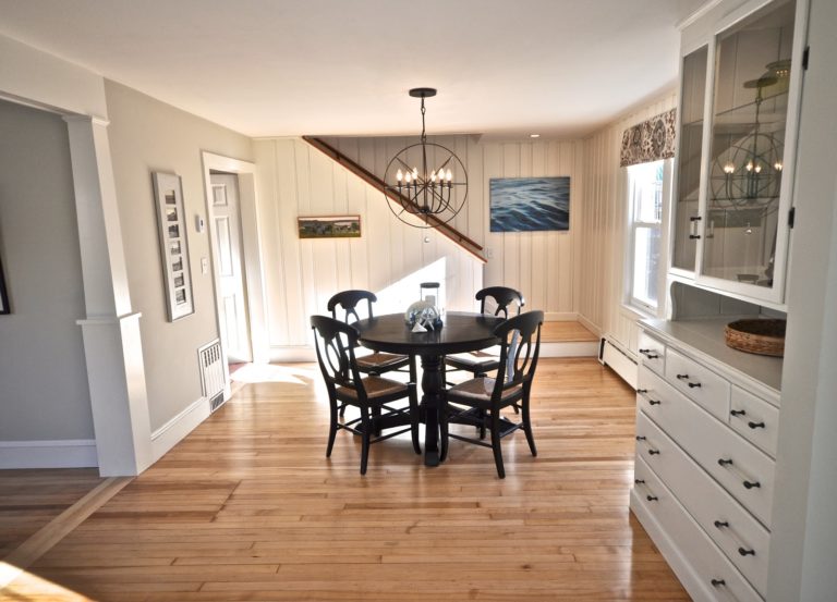 How do you paint knotty pine white?