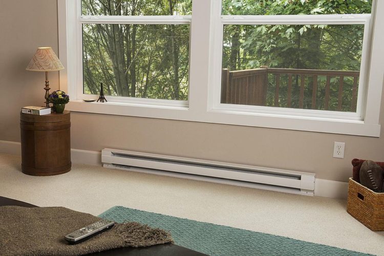 how close can furniture be to a baseboard heater