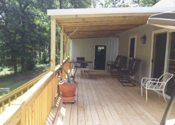 extending a roof over a deck