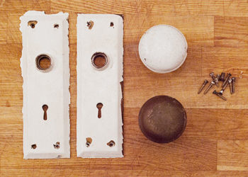 How do you remove old furniture hardware?