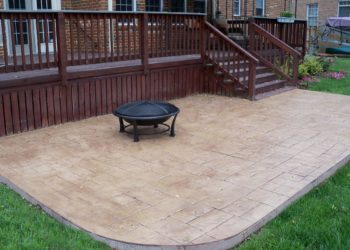 repainting stamped concrete patio