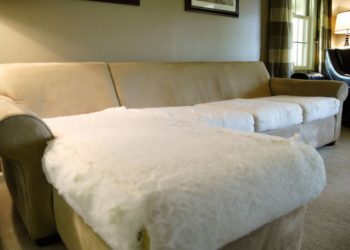 How can I cover my couch cushions without sewing?