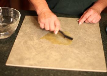 how to remove bleach stains from ceramic tiles