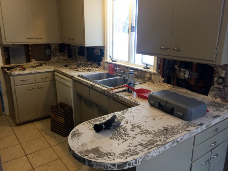 demo tile backsplash