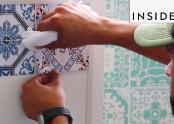 how to get stickers off tiles