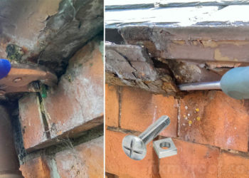 how to seal cast iron gutter joints