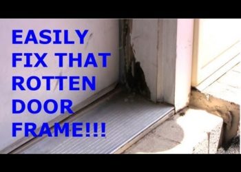 How do you repair a rotted door trim?