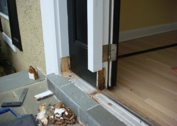 fix rotted garage door frame