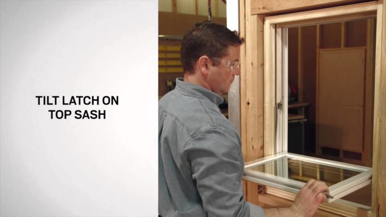 What are the parts of a double hung window?
