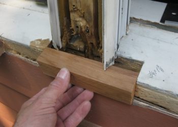 How do you fix an interior window sill?