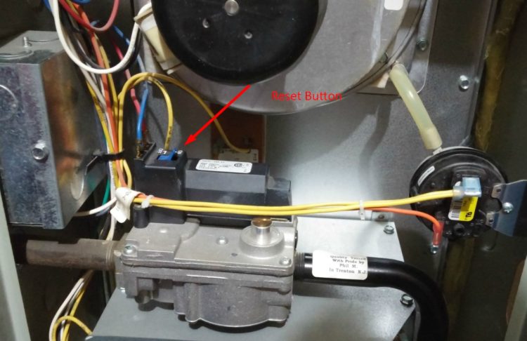 Does a Trane furnace have a reset button?