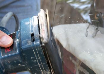 sanding motorcycle windshield