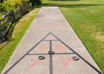 Can you play shuffleboard on concrete?