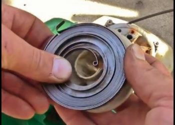 How do you fit a recoil starter spring?