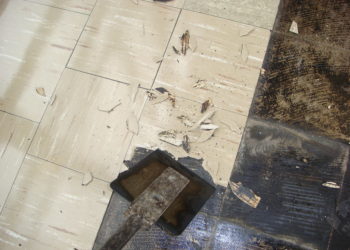 asbestos floor tiles remove or cover