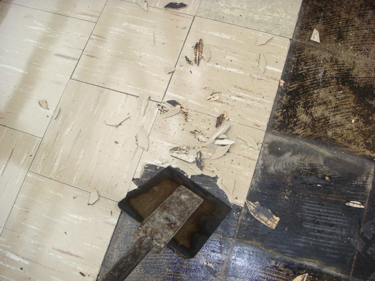 asbestos floor tiles remove or cover