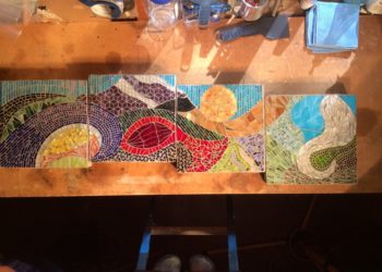 How do I protect my outdoor mosaic?