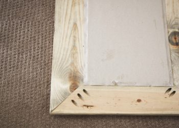 how to attach a mirror to a wood frame
