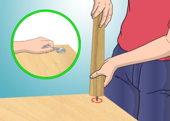 How do you anchor a table leg?