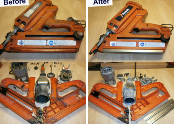 How do I service my Paslode gun repair?