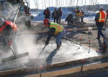 setting post in concrete in cold weather