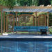 How do you install a sun shade around a pool?