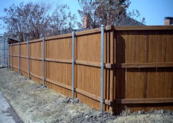 How do you reinforce a fence post?