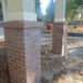 brick around porch post