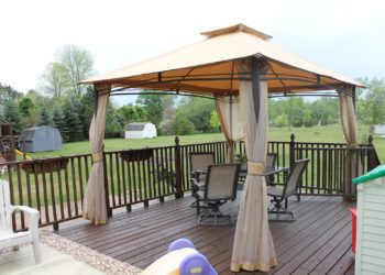 how to keep gazebo from blowing away on concrete