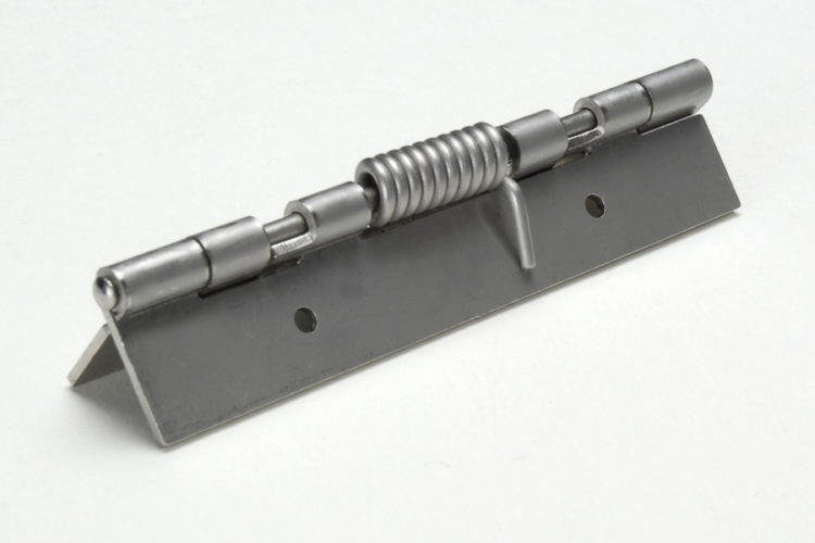 What are spring loaded hinges?