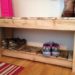 diy pallet shoe bench