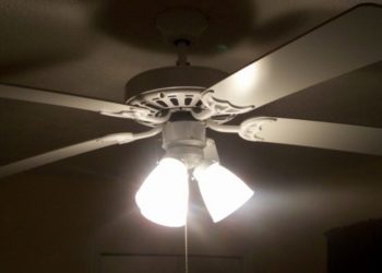 How do you install a light kit on an existing ceiling fan?