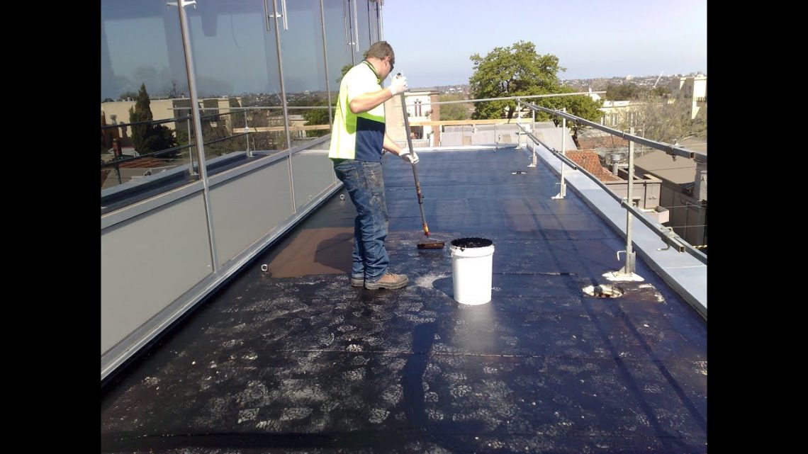 How do you waterproof a concrete slab roof?