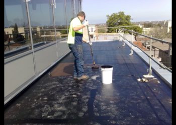 How do you waterproof a concrete roof?