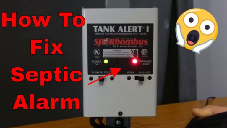 red light on septic system