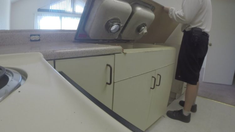 taking out a kitchen sink