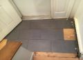 tiling up to door threshold