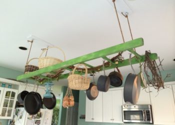 how to hang a pot rack from ceiling without studs