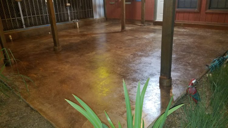 sealing acid stained concrete floor