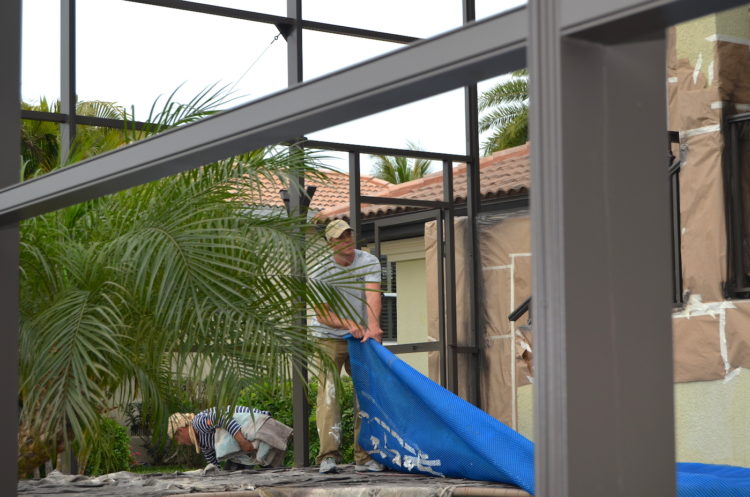 painting aluminum pool cage