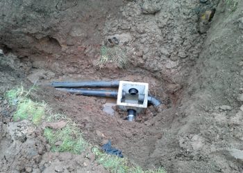 old septic distribution box